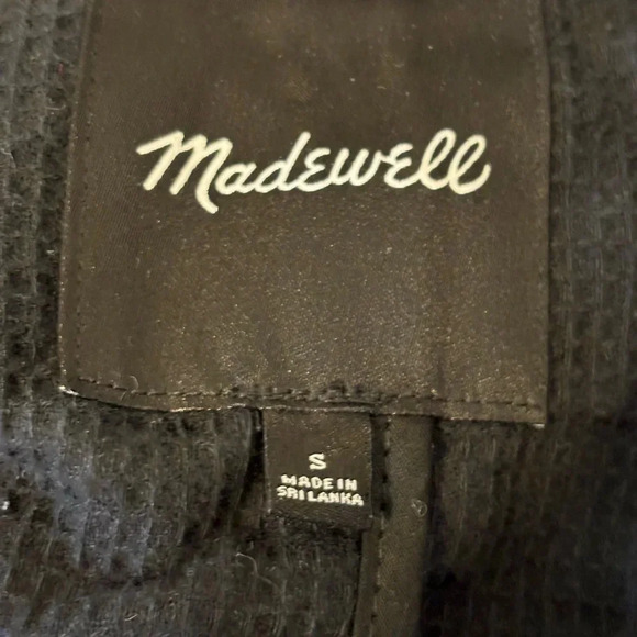 Madewell Women's Black Coat Waffleback Shaw Blazer in Windowpane Size Small - Picture 5 of 11